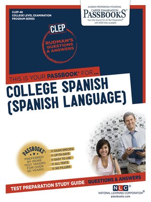 cover image of COLLEGE SPANISH (Spanish Language)